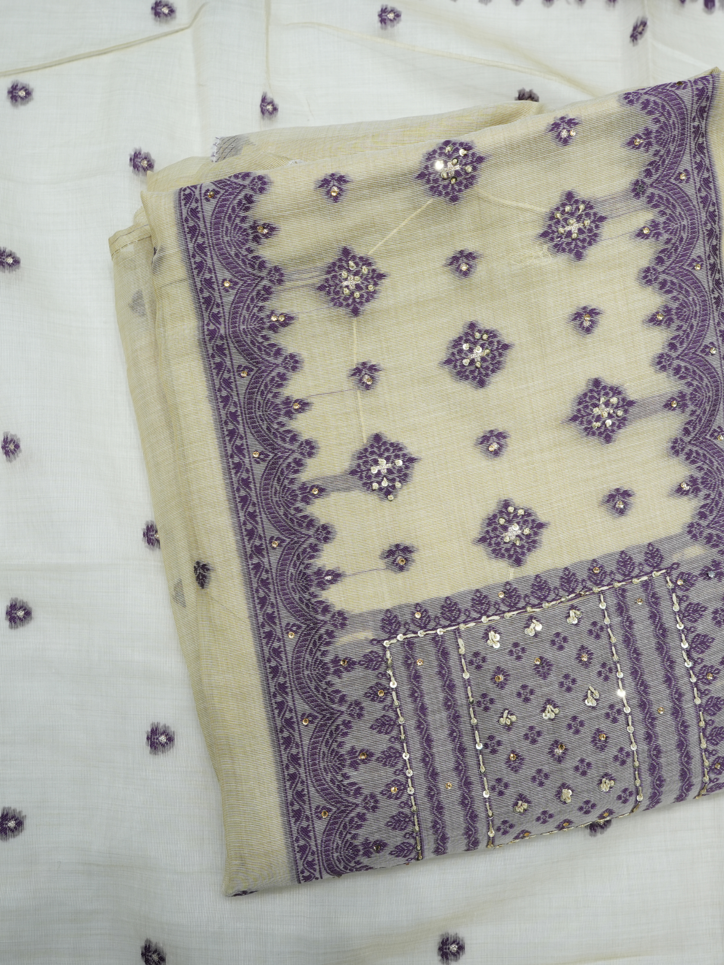 Chanderi Cotton Handwoven Suit