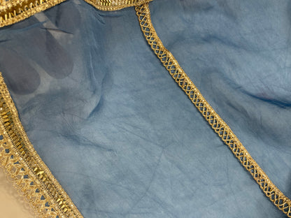 Zardosi Handwork Shimmer Unstitched Salwar Suit