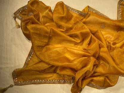 Zariwork and Sippy work Shimmer Unstitched Salwar Suit