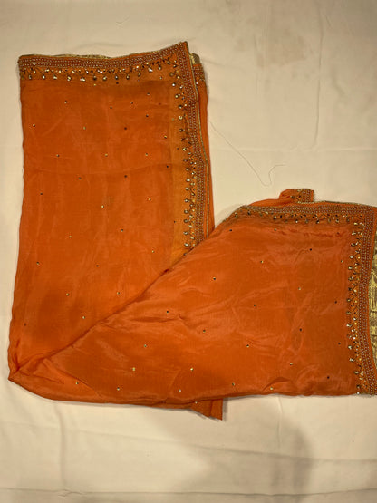 Multi Colour Pure Crepe Unstitched Salwar Suit