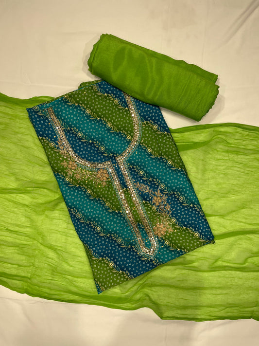 Multi Colour Modal Cotton Printed Unstitched Salwar Suit