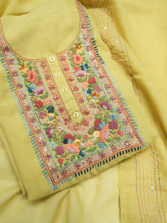 Cotton Kantha Work Suit