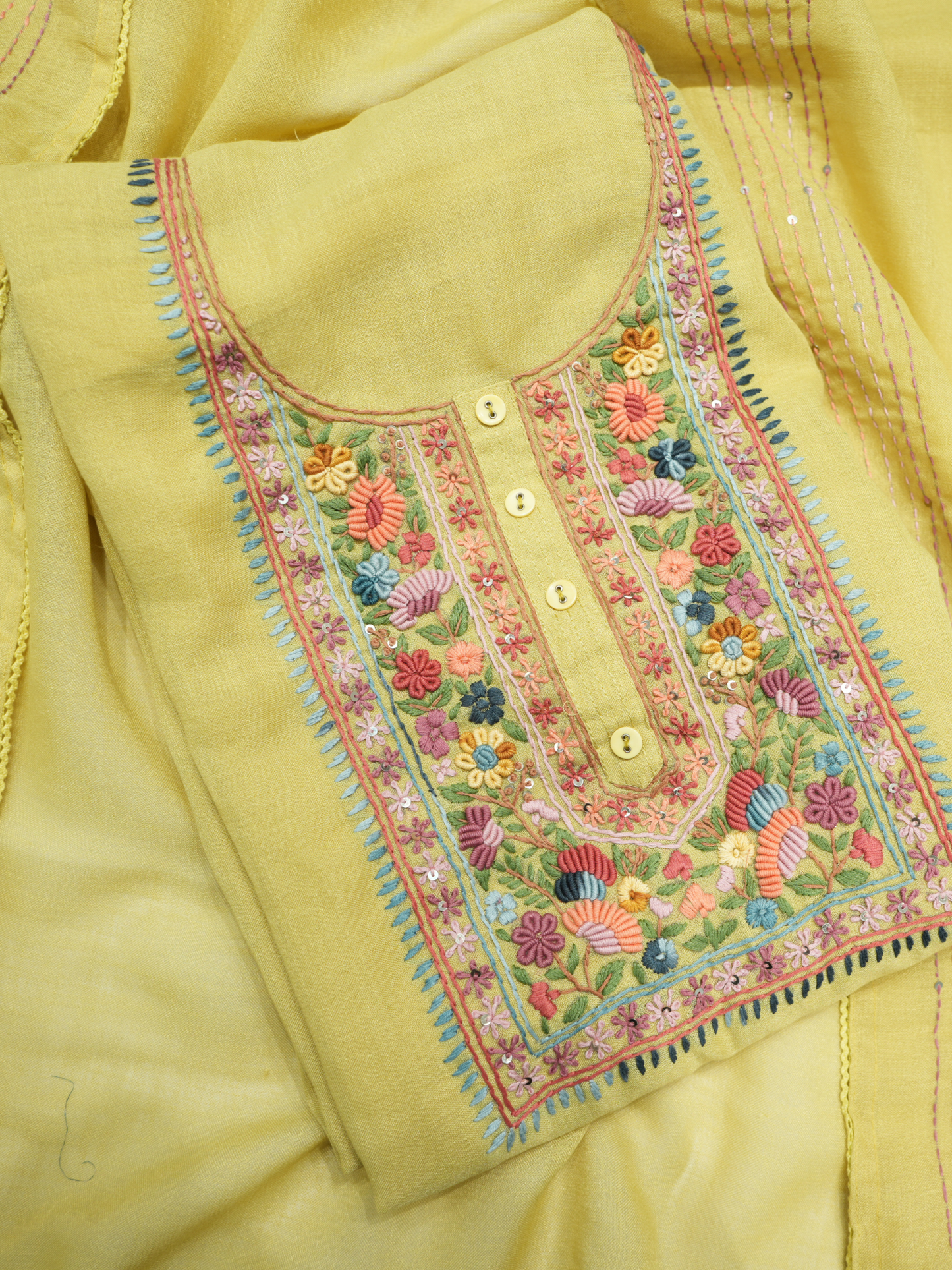 Cotton Kantha Work Suit