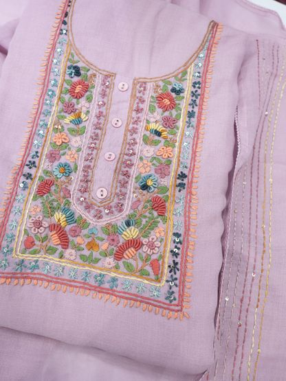 Cotton Kantha Work Suit