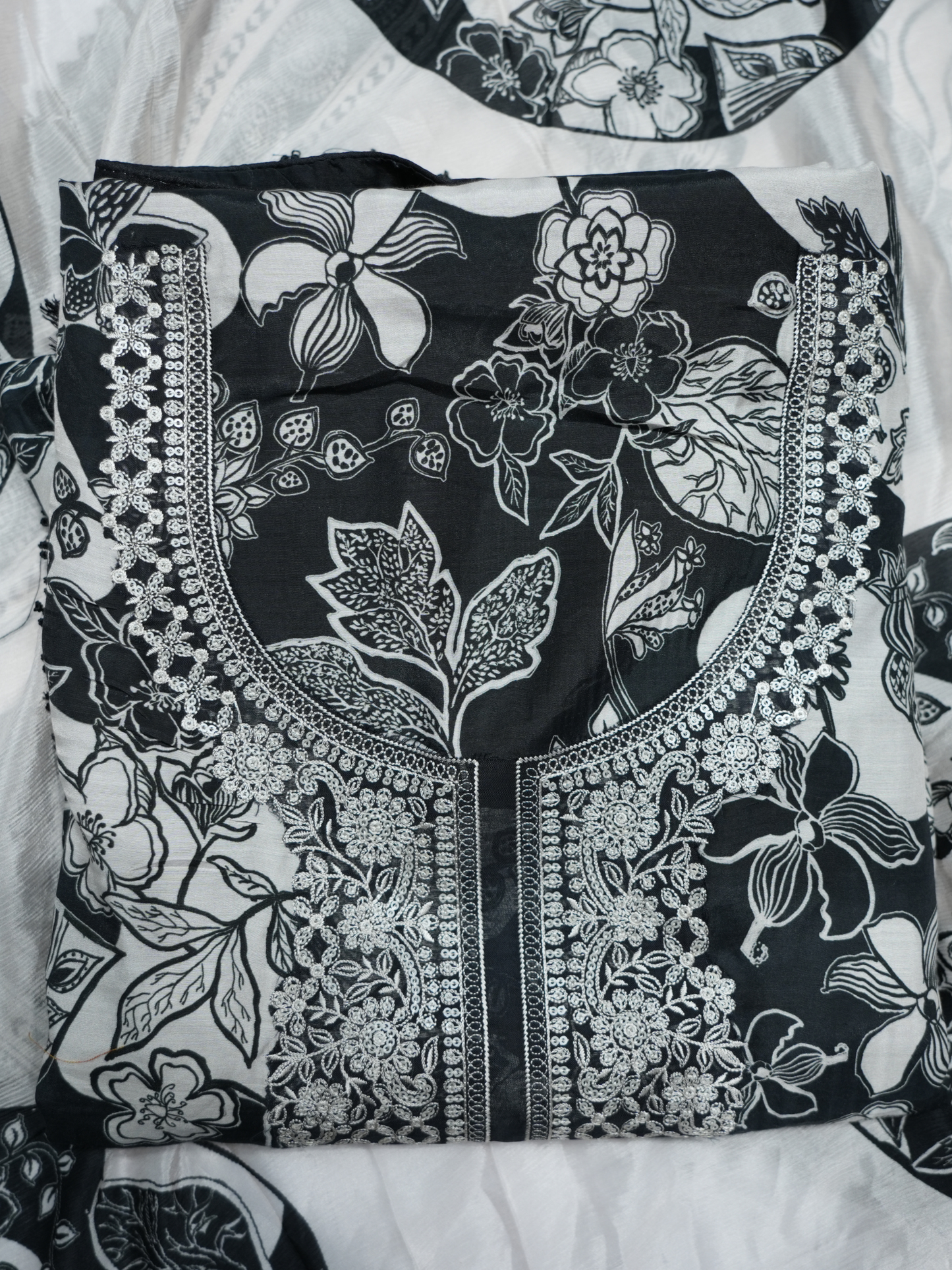 Modal Silk Printed Suit