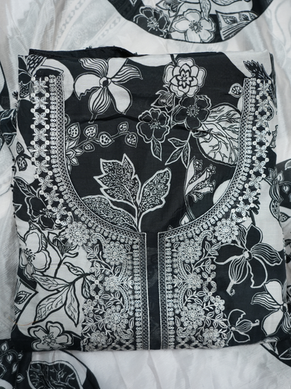 Modal Silk Printed Suit