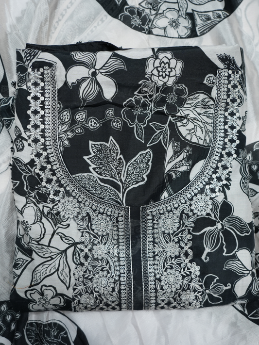 Modal Silk Printed Suit