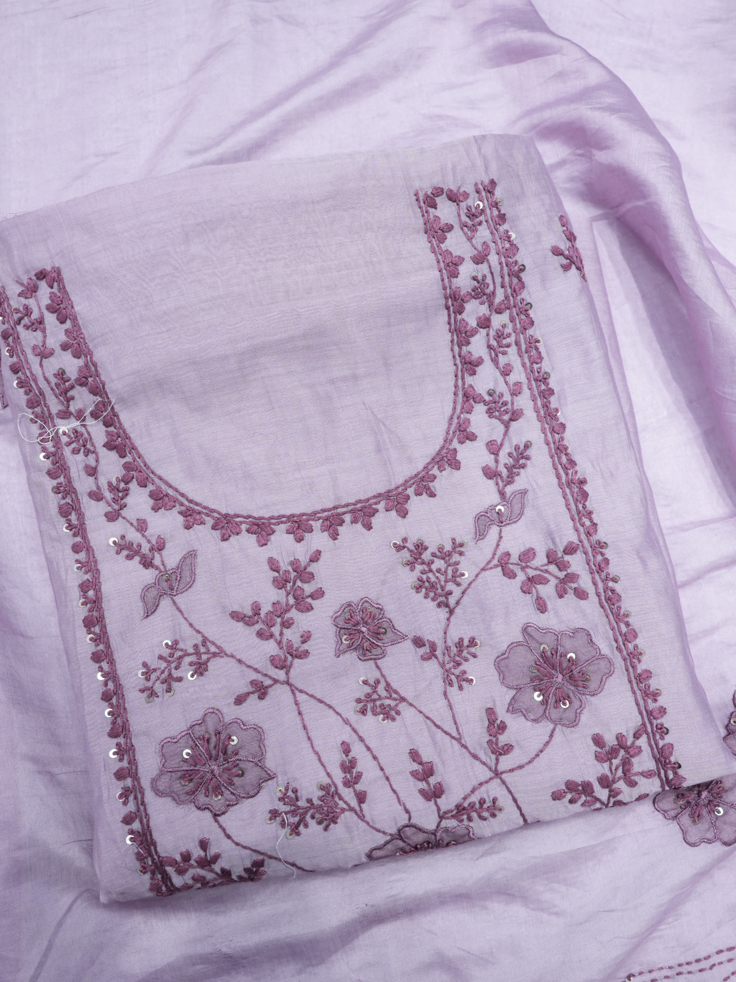 Chanderi Kantha Work Suit