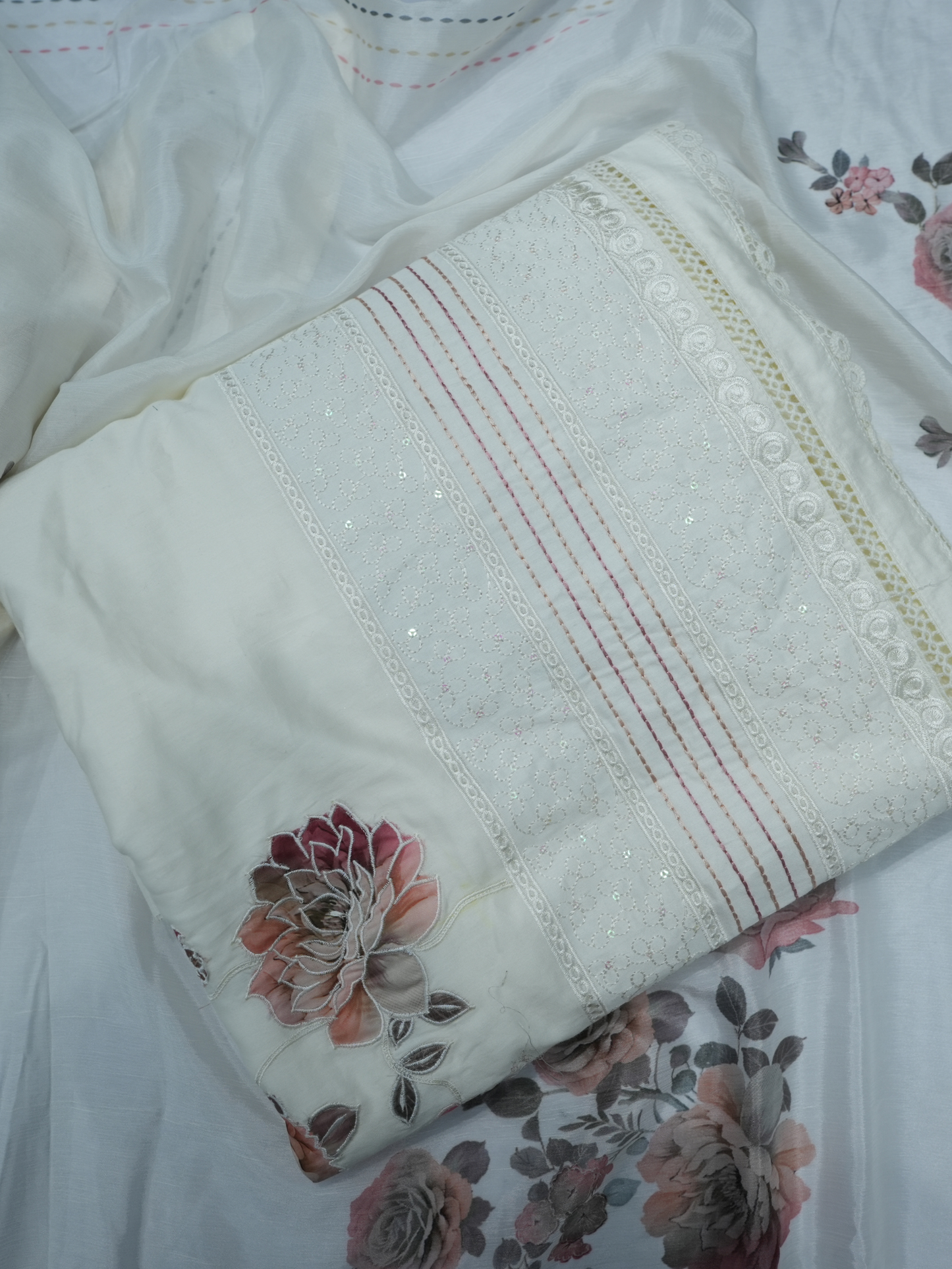 Glace Cotton Printed Suit