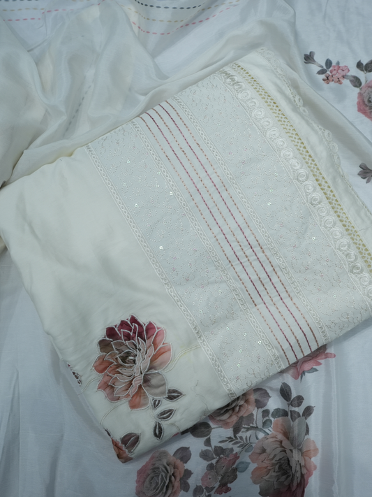 Glace Cotton Printed Suit