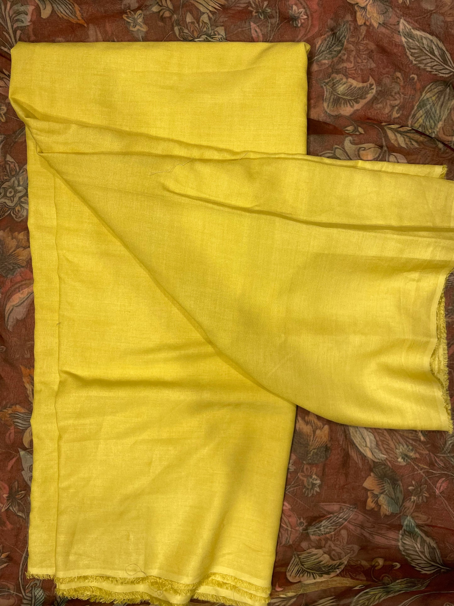 Yellow Orgenza Unstitched Salwar Suit