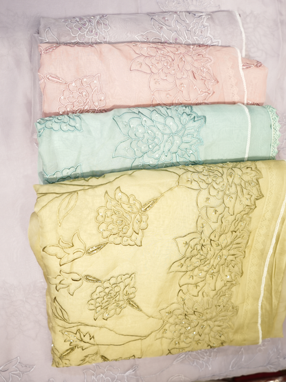 Organza Cut Work Suit