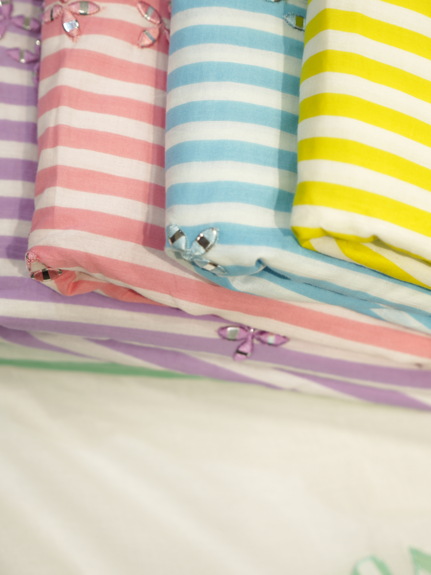 Cotton Cambric Applique Work Suit
