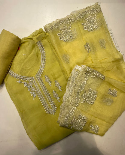 Lemon Orgenza Unstitched Salwar Suit